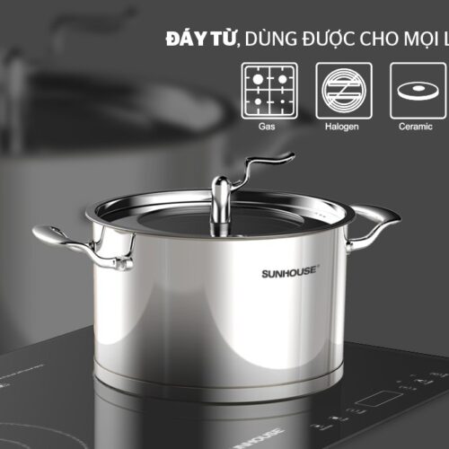 Bộ nồi inox 5 đáy SUNHOUSE SHG2503MSA 10 11111 Bộ nồi inox 5 đáy SUNHOUSE SHG2503MSA