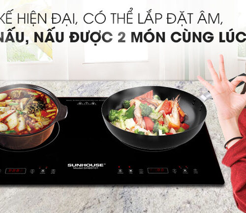 2 Bếp từ đôi lắp âm Sunhouse SHB9101