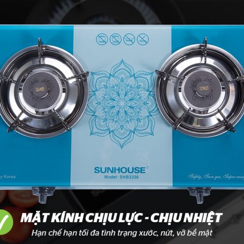 2117 Bếp ga dương kính SUNHOUSE SHB3336
