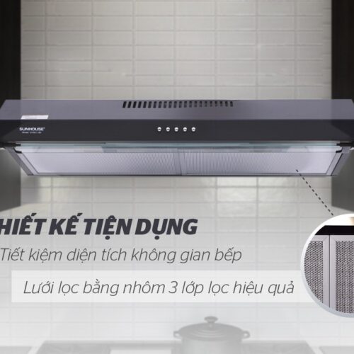 Máy hút mùi vỏ sơn SUNHOUSE SHB6118B 8 298 Máy hút mùi vỏ sơn SUNHOUSE SHB6118B