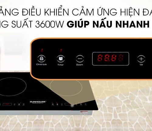 3 Bếp từ đôi lắp âm Sunhouse SHB9101
