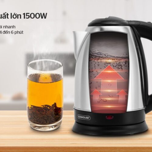 Ấm siêu tốc inox 1,8L SUNHOUSE SHD1182 10 3109 Ấm siêu tốc inox 1,8L SUNHOUSE SHD1182