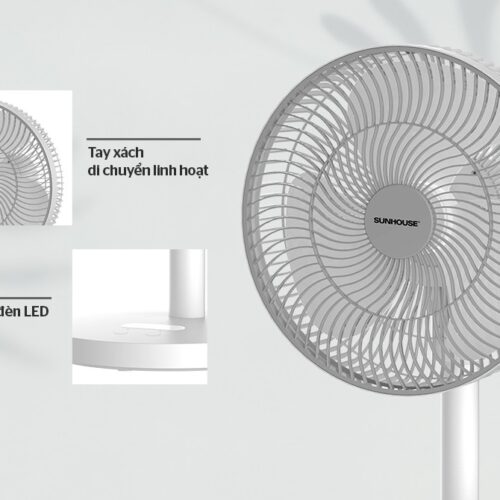 Quạt sạc SUNHOUSE SHD7115 10 4 8 Quạt sạc SUNHOUSE SHD7115