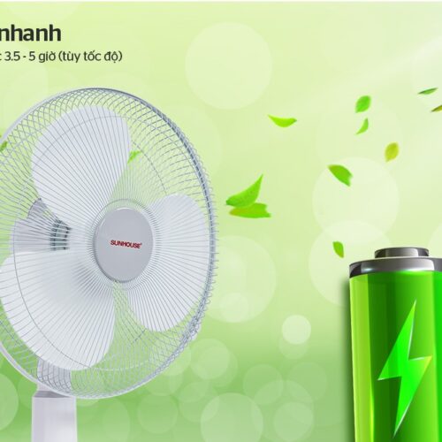 Quạt sạc tích điện Sunhouse 4 4112 Quạt sạc tích điện Sunhouse