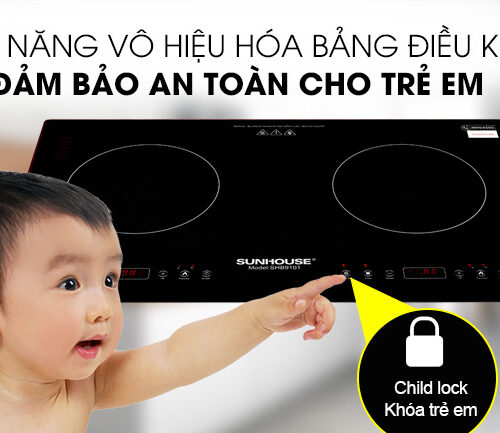 5 Bếp từ đôi lắp âm Sunhouse SHB9101