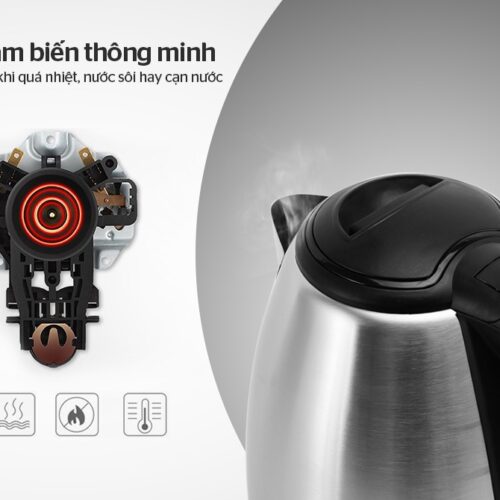 Ấm siêu tốc inox 1,8L SUNHOUSE SHD1182 12 5102 Ấm siêu tốc inox 1,8L SUNHOUSE SHD1182