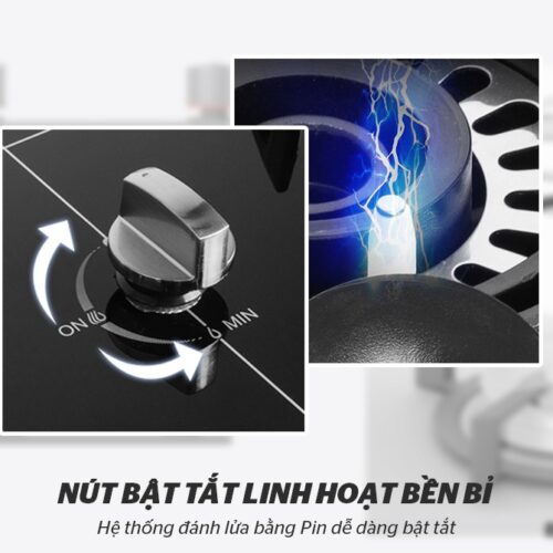 Bếp ga âm kính SUNHOUSE MAMA MMB6632 12 556 Bếp ga âm kính SUNHOUSE MAMA MMB6632