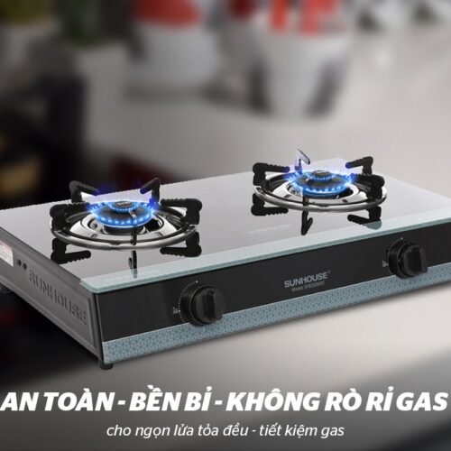 Bếp ga dương kính SUNHOUSE SHB3326MT 12 6190 Bếp ga dương kính SUNHOUSE SHB3326MT
