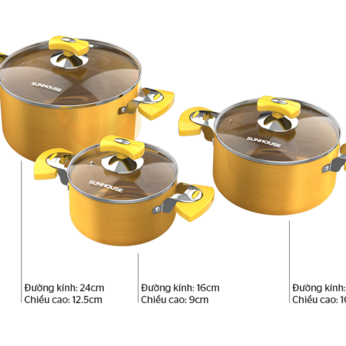 E Bộ nồi anod đáy từ SUNHOUSE SHG7734M
