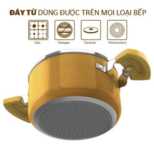 F Bộ nồi anod đáy từ SUNHOUSE SHG7734M