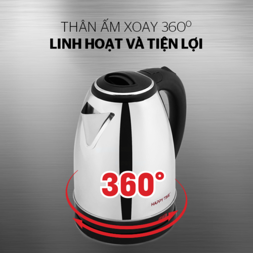 Ấm siêu tốc inox 1.8L HAPPY TIME HTD1081 8 am sieu toc sunhouse htd1081 09 Ấm siêu tốc inox 1.8L HAPPY TIME HTD1081