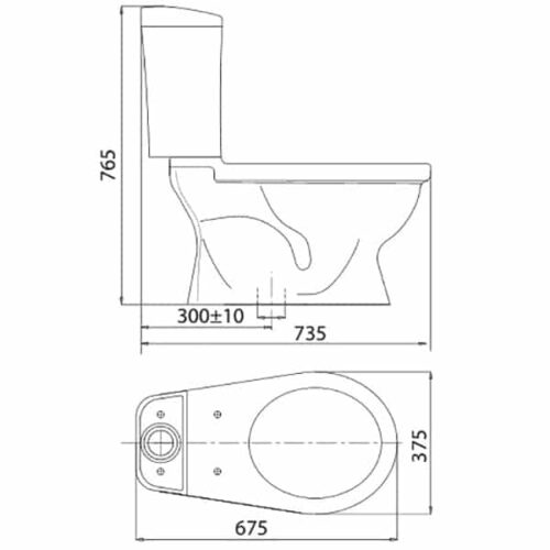 Bồn cầu 2 khối Viglacera Vi88 7 ban ve thong so bon cau viglacera vi88 Bồn cầu 2 khối Viglacera Vi88