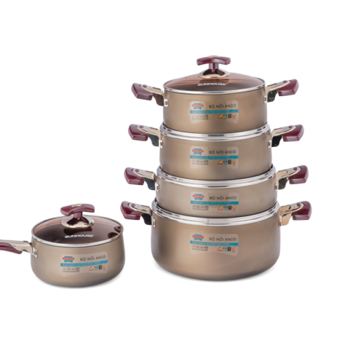 Bộ nồi anod SUNHOUSE SH9951 7 bo noi anod 9951 3 Bộ nồi anod SUNHOUSE SH9951