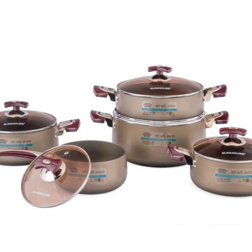 Bộ nồi anod SUNHOUSE SH9951 8 bo noi anod 9951 5 Bộ nồi anod SUNHOUSE SH9951