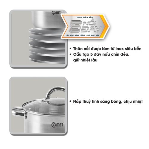 Bộ nồi inox 5 đáy COMET CH36-01 10 ch36 01 2 417b6b593d6b4720b07917626df32f0c Bộ nồi inox 5 đáy COMET CH36-01