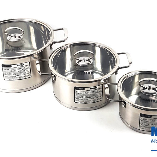 Bộ nồi inox 5 đáy Matika MTK-C5 11 f 1 Bộ nồi inox 5 đáy Matika MTK-C5