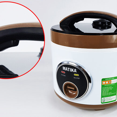 Nồi cơm điện Matika MTK-RC05 dung tích 1,2L 12 noi com dien mtk rc05 nut mo noi com Nồi cơm điện Matika MTK-RC05 dung tích 1,2L