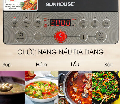 vi vn tu sunhouse shd 6152 5 Bếp từ Sunhouse SHD 6152